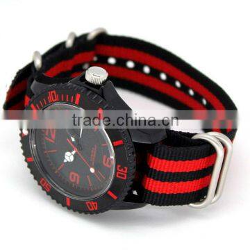 hot sport active quartz nato nylon strap watch water resistant