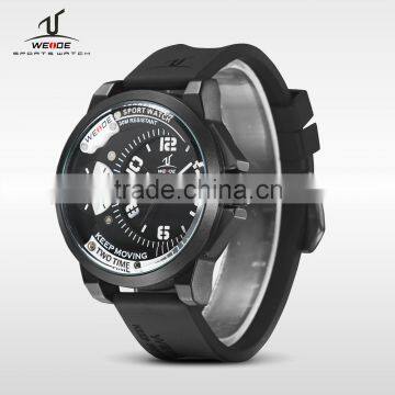 2015 WEIDE Hot-selling Men Sport Watches UV1501 With Quartz Watch Silicone Gel Band 3 ATM Water Resistant