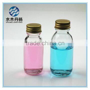 90ml Clear Pharmaceutical Glass Bottle Syrup Glass Bottle With Gold Screw Lids photo-3
