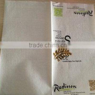 white linen napkin