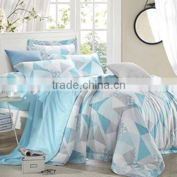 100% tencel new designed most comfortable geometric printing 4piece sheet set