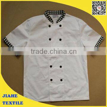 white color summer short sleeve chef coat