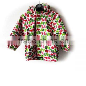 children's waterproof polyester pu raincoat