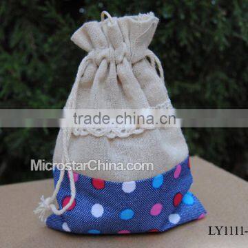 10*13cm IN Stock 2016 Stockgood Selling Jewelry Customized Wholesale Soft Burlap Bag