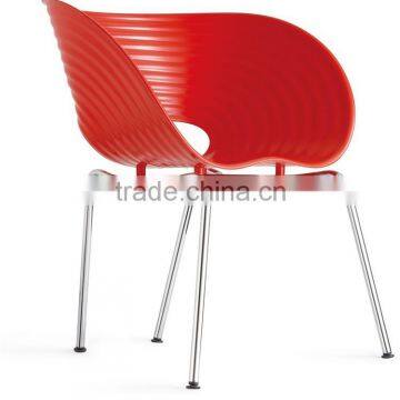 Unique high quality metal legs plastic chair dining room furnitures