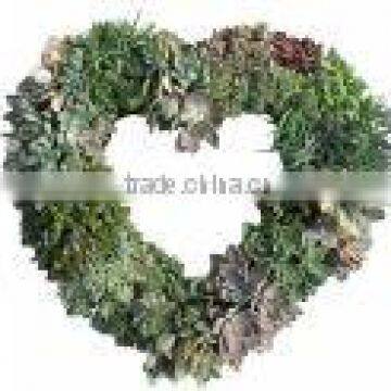 9" Sphagnum Moss wreath - Heart shape