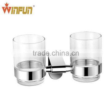 Double Chrome Finish tumbler holder,Zinc+Brass Bathroom Hardware Product,Bathroom Accessories