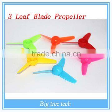 Full colour 3 leaf blade propeller / 80mm Spiral wing air oar DIY Model fan Car accessories 2mm Hole J225