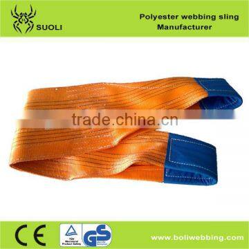 10T Polyester flat webbing sling (eyes sling) eye eye sling