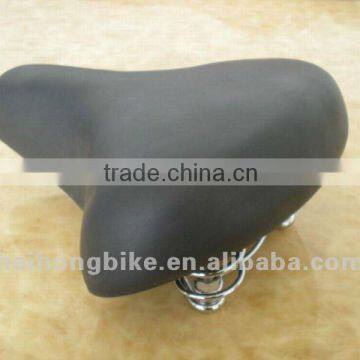 Leather gray cover wide saddle for bicycle/electric bicycle