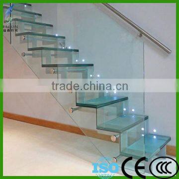 Laminated Safety Glass For Stairs/Laminated Glass Stairs Manufacturer