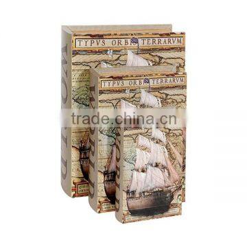 canvas woooden book box