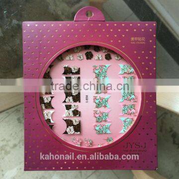 2014 New designed large Pierced lace 3D nail stickers sticker