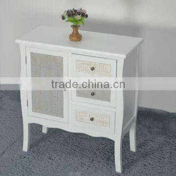 Wooden White Living Room Cabinet Furniture with Door and Drawers Chest of Drawer