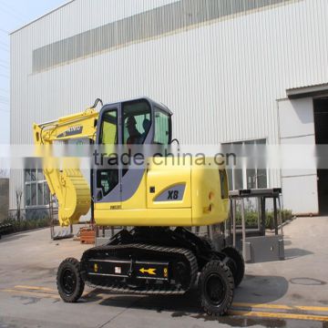 XINIU SMALL MINI WHEEL-CRAWLER EXCAVATOR X8 WITH BEST PRICE