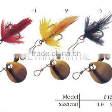 feather treble changable Spinner bait metal lure