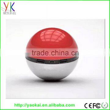 2016 high quality Newest pokemon power bank pokeball power bank 10000mah charger