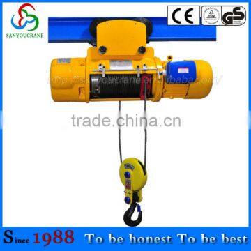 5T electric hoist CD1/MD1 wire rope pulling hoist constuction crane