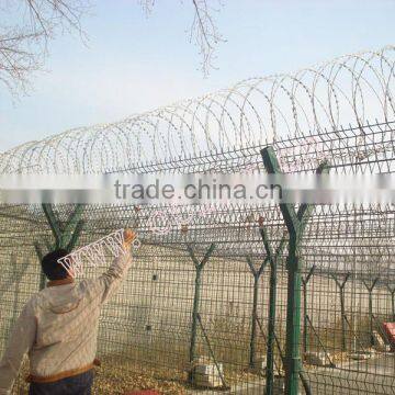 Installing barbed wire fence