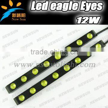 1W*12pcs leds high power eagle eyes light for all cars easy installation car daytime running lights