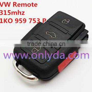 VW 3+1 Button remote control 1KO 959 753P with 315mhz