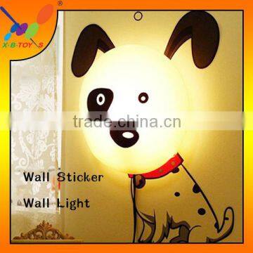 Bedroom New Fancy bedside light for kids,New design Lovely Spotty Dog wall sticker lamp