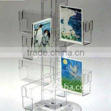 high transparent vertical type acrylic bookshelf