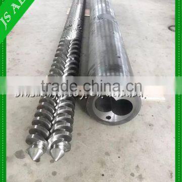 Hot sale/ Bimetallic parallel twin screw barrel for SJSZ extruder machine for PP PVC PE ABS2016