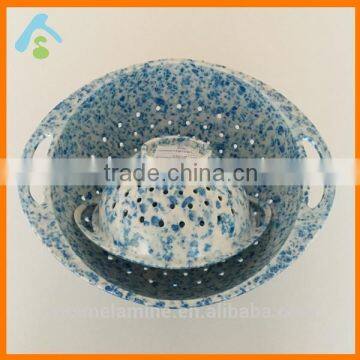 Solid Color Melamine Vegetable Colander Bowl for Europe Market photo-5