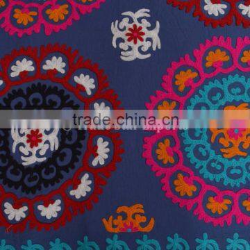 Indian Suzani Handmade Bedspread Cotton Ethnic Embroidered Tapestry Wall Hanging Hippie Bedding Throw
