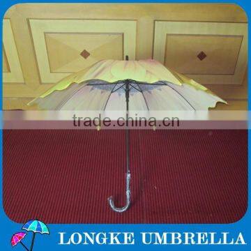 24"beautiful Sunflower Umbrella With Wave Boarder