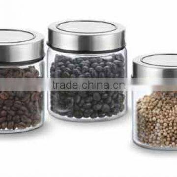 SINOGLASS 1 pcs Single high grade borosilicate glass storage jar