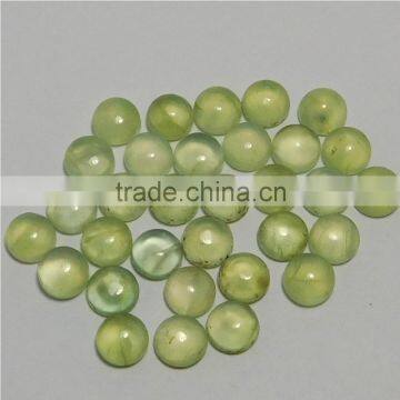 NATURAL PREHNITE CABOCHON GOOD COLOR & QUALITY 6 MM ROUND LOT