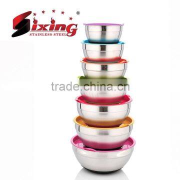 High Quality Stainless Steel Bowl/Mixing Bowl/Salad Bowl With Silicone Base photo-2