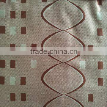 Crossed Wave-like Line Checked Design Fleece Base with Blackout Jacquard for new styles of curtains