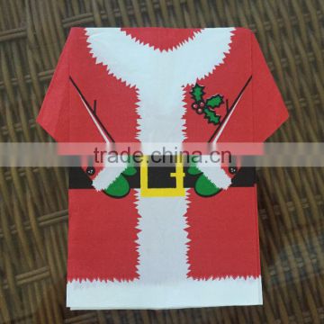 Santa tunic colors printed paper napkin