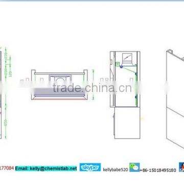 Physical Laboratory Steel Bench-Top Fume Hood With Fume Blower