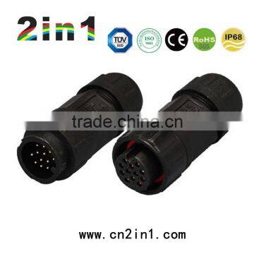 SK19-12P IP67 Soldering Electric Cable Wire Waterproof Connector