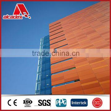 wooden finished aluminum composite panel acp exterior wall cladding