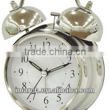 silvery bell clock,table clock,cartoon clock