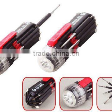 Multi function screwdriver with LED light torches