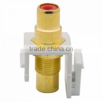 Keystone RCA AV Connector With Red Inner Color