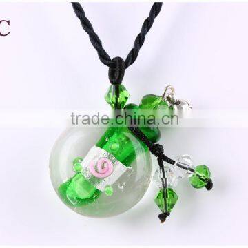 Flat Round Shape Essential Oil Scent Pendant Necklace for Wholesale