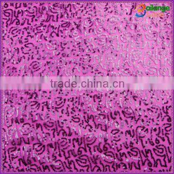 colorful high quality cheap 3mm sequins spangle embroidery fabric for evening dress