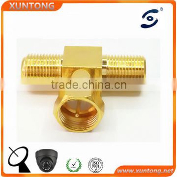 T type F male adaptor to female right angle