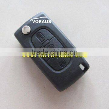 Flip Key Shell for Citroen 3 Button Remote Key (without Battery Clamp, Light Button) photo-2