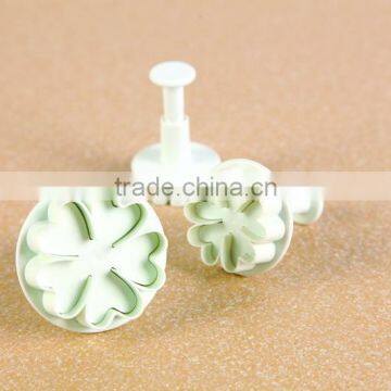 3 pcs petal flower shape small size plunger cutter