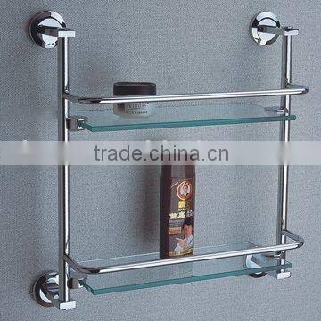 bathroom accessories-double glass shelf