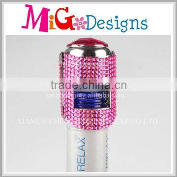 New Product Fancy Pink Crystal Bottle Stopper For Wholesale