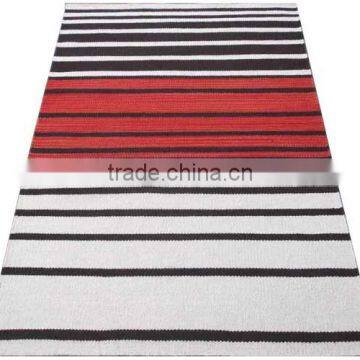 Super Quality Stripes Design Flat Weave 100% Wool Rug